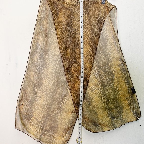 Cejon Scarf Womens Wrap Shawl Green Army Lizard Skin Rectangle Casual - Picture 3 of 8